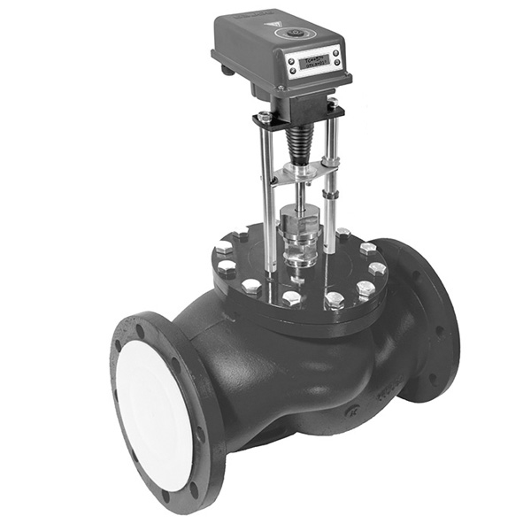 Клапан регулирующий проходной седельный НКСР с ЭИМ НЭП-225М DN300 PN16 WhiteNord Ду 300 мм мм