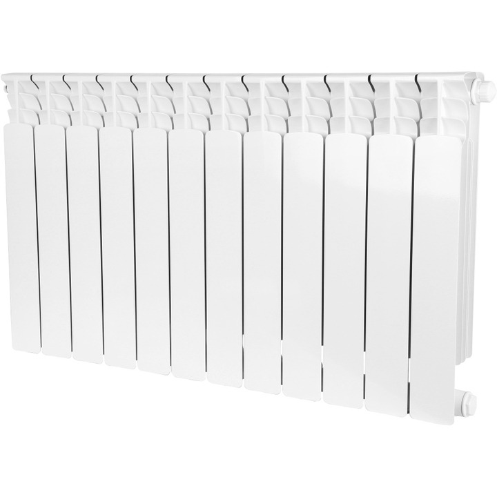 STOUT Space 500 12 секций радиатор биметаллический нижнее правое подключение RAL9016 SRB-0110-050014